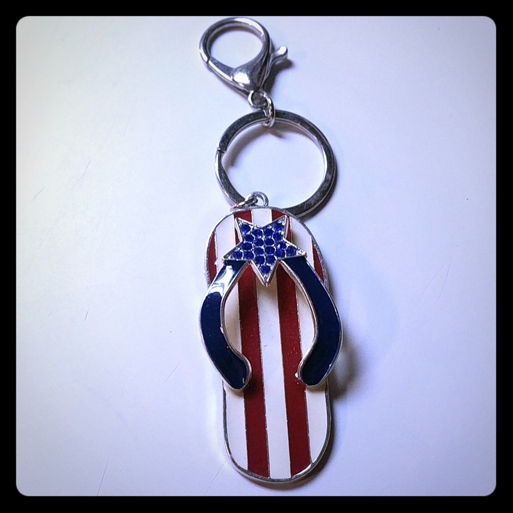 ❤️ Patriotic Flip Flip Key Chain